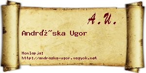 Andráska Ugor névjegykártya